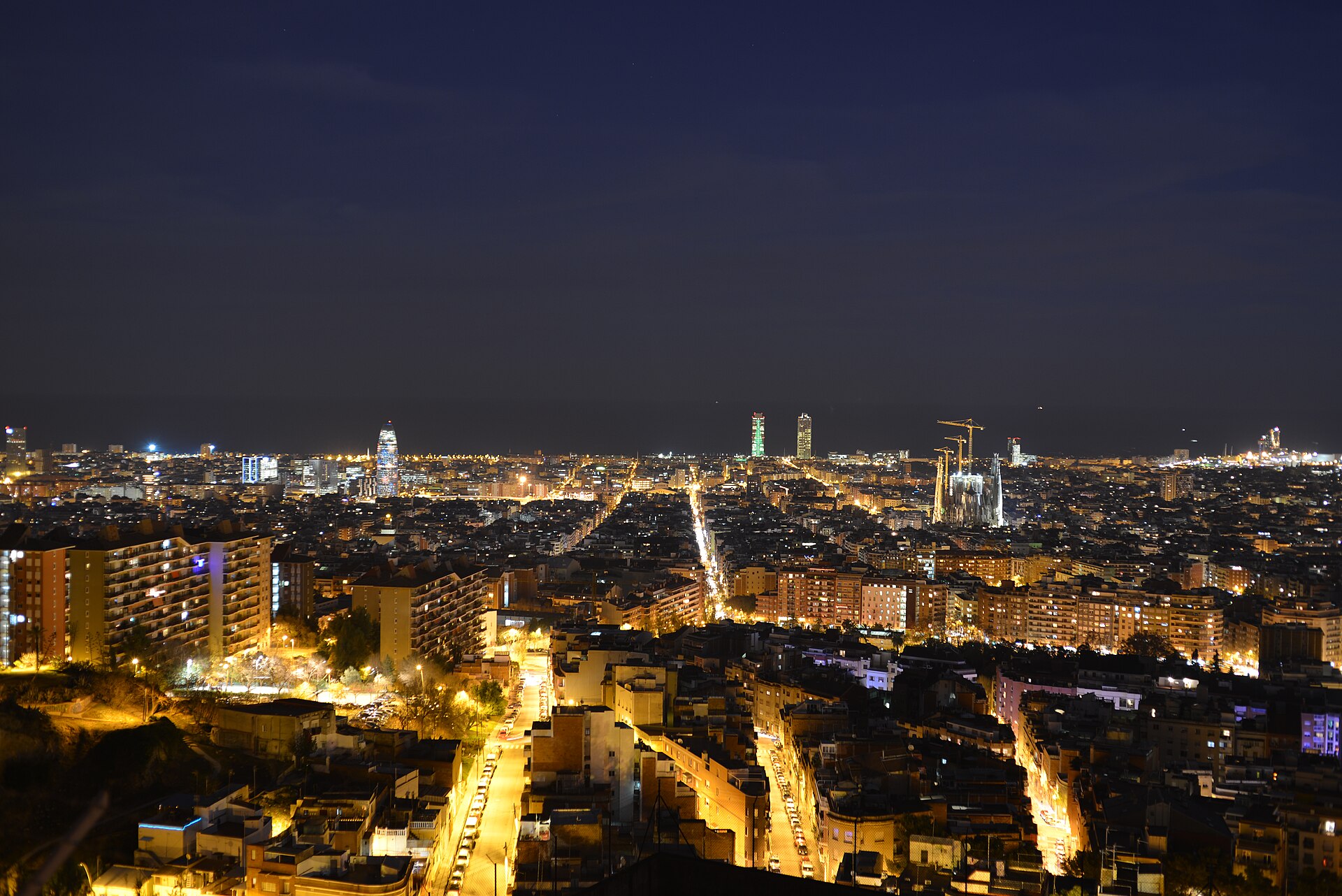 Barcelona city grid and Mediterranean architecture