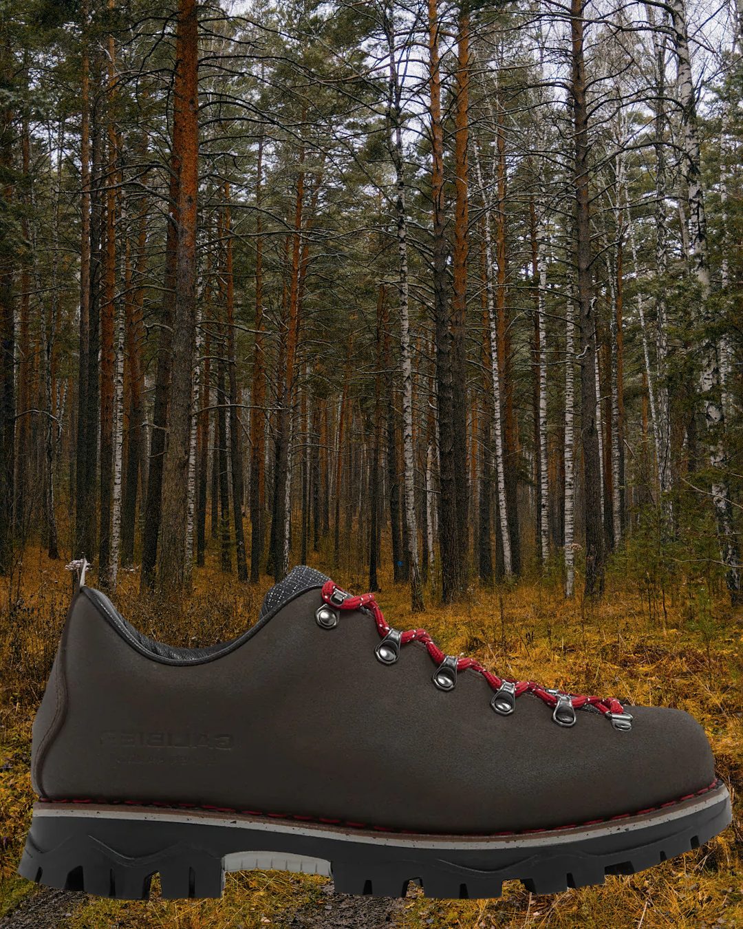 Merrell 1TRL Wilderness shoes in bright cherry red hairy suede with contrasting laces.