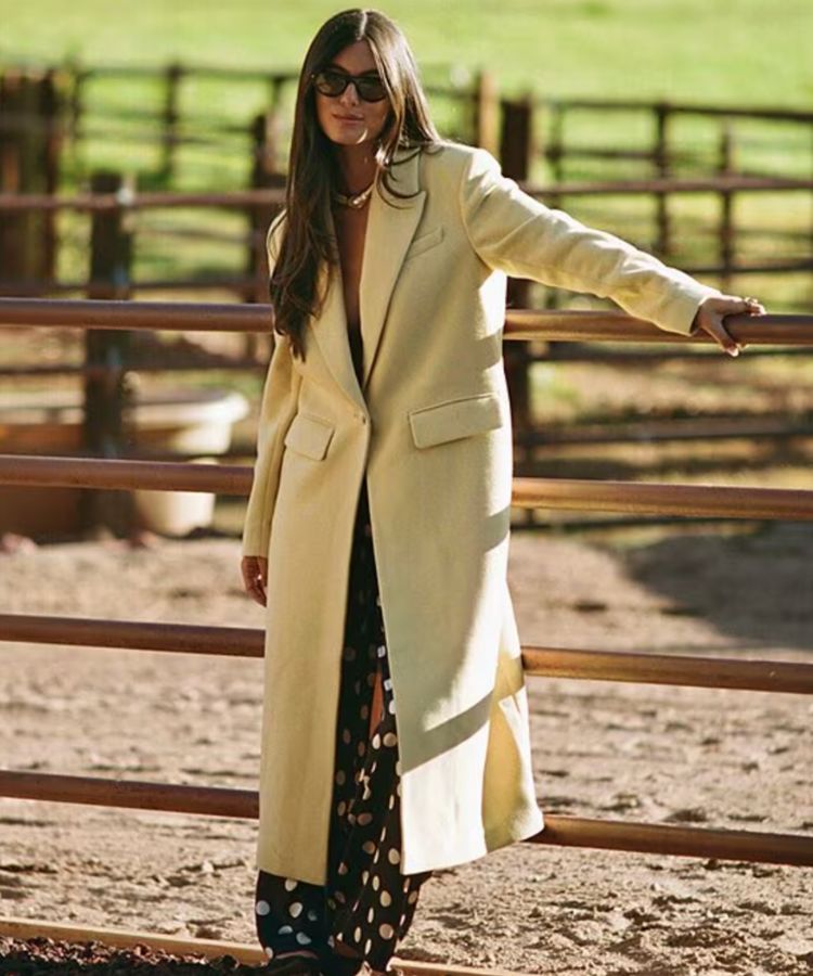 The Jenna Wool Blend Single Breasted Zebra Print Coat