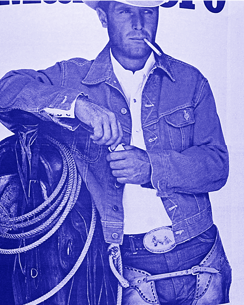 Detailed view of hand-crafted leather cowboy boots.