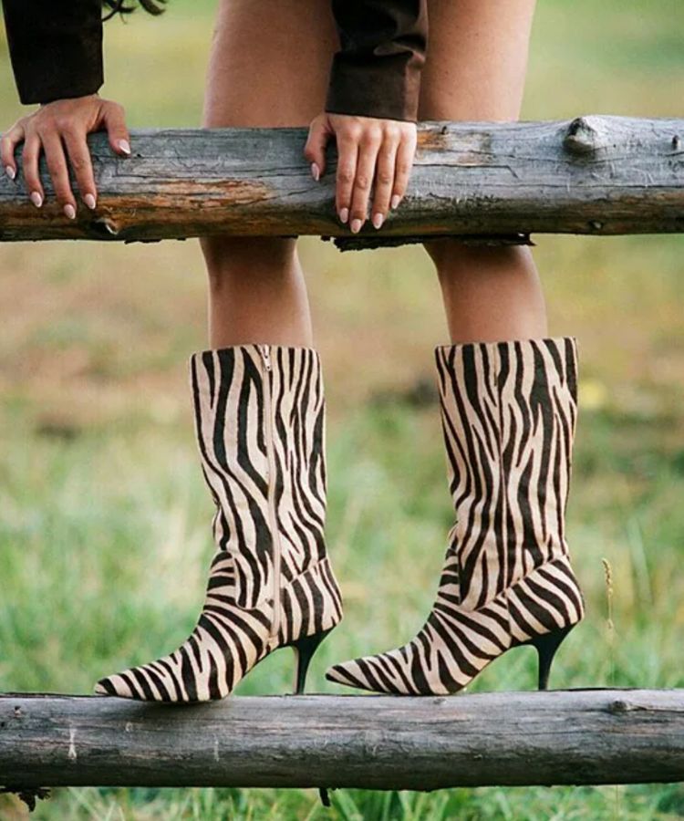 Hasley Zebra Print Haircalf Boots