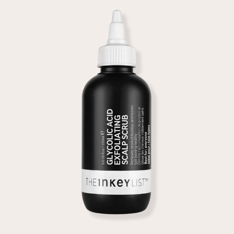 The Inkey List Glycolic Acid Exfoliating Scalp Scrub tube.