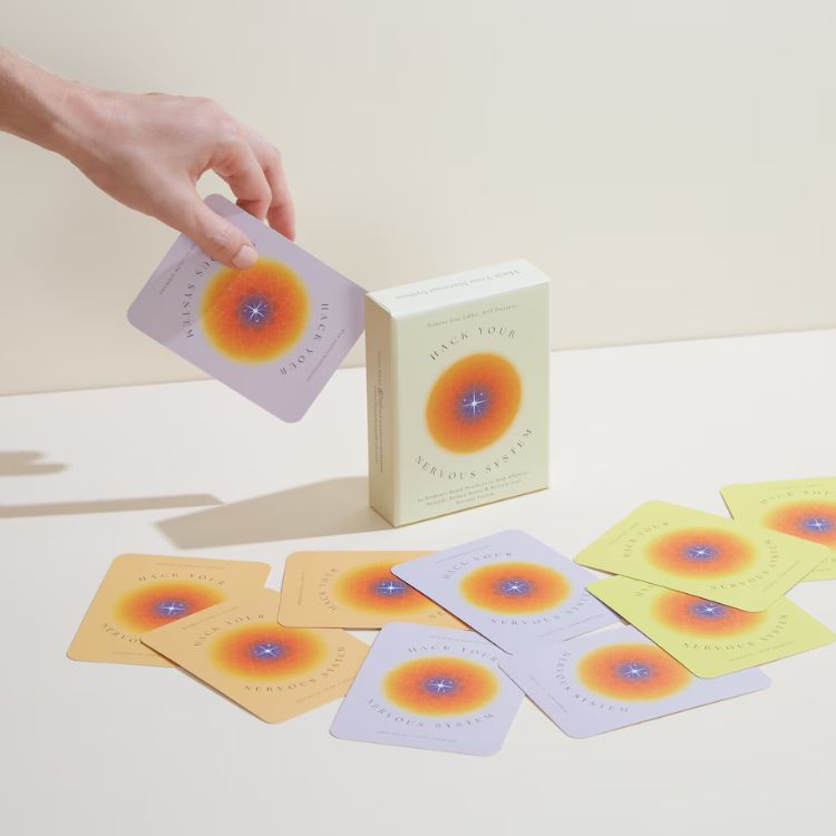 A deck of cards focused on nervous system regulation exercises.