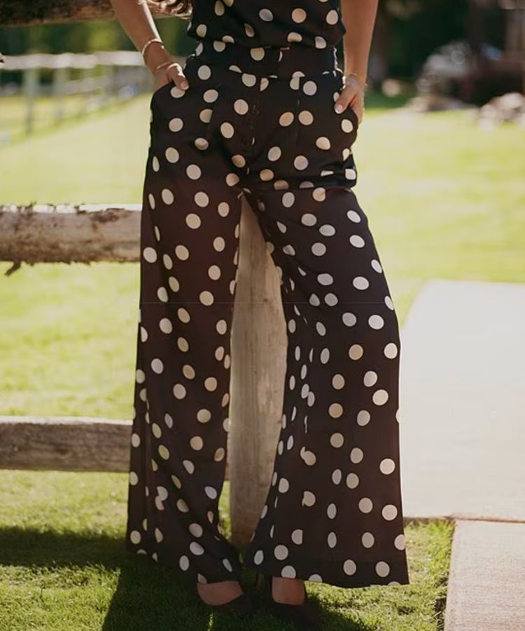 The Antoci Satin Polka Dot Pants