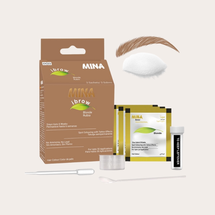 Minaibrow - Brow Tint Kit containing henna-based dye.