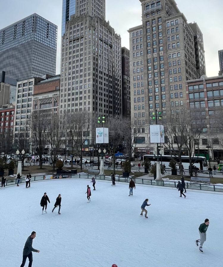Detailed interior shot showing seasonal decor and a cozy winter atmosphere.