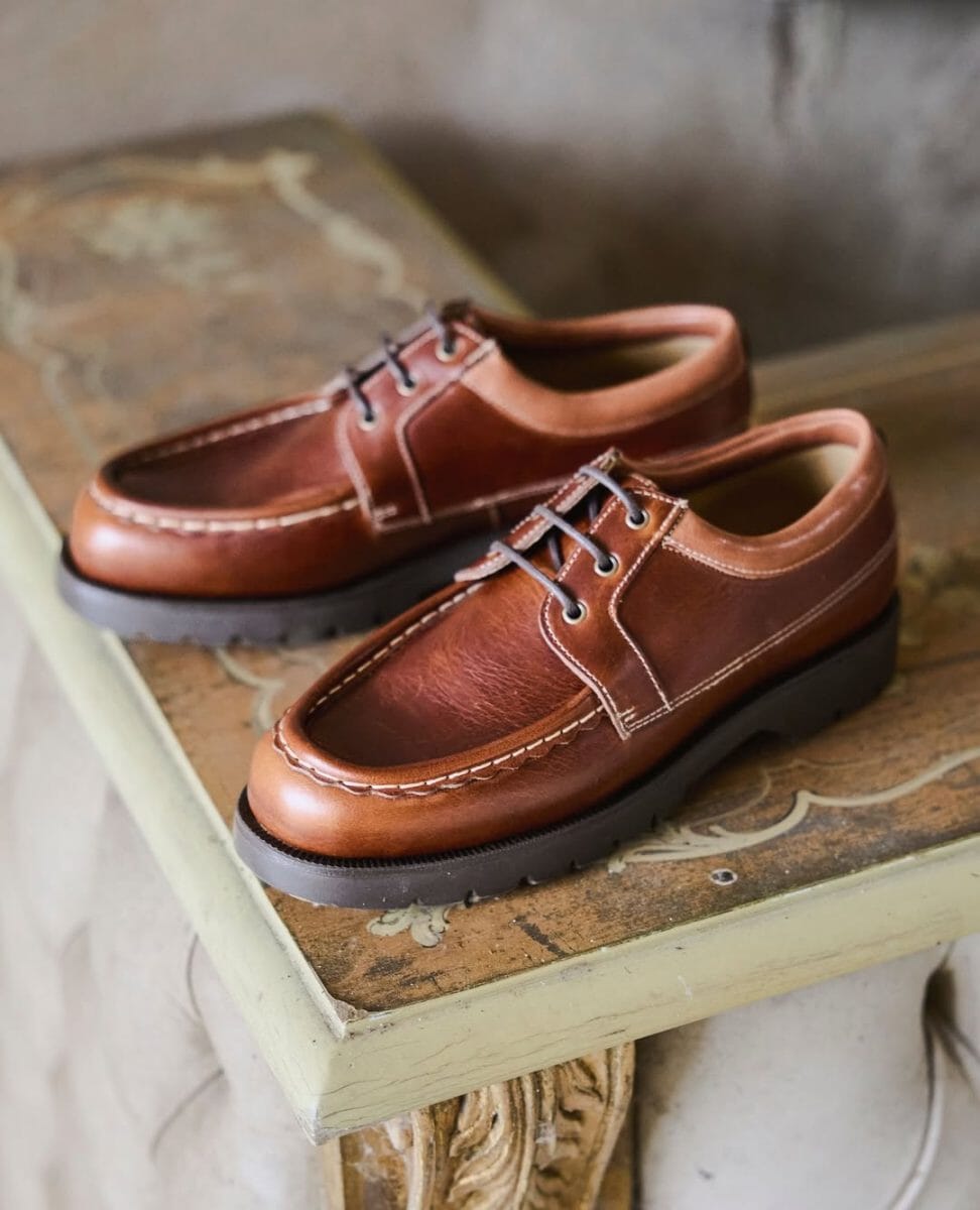 Kleman leather derby shoes with a thick professional sole.