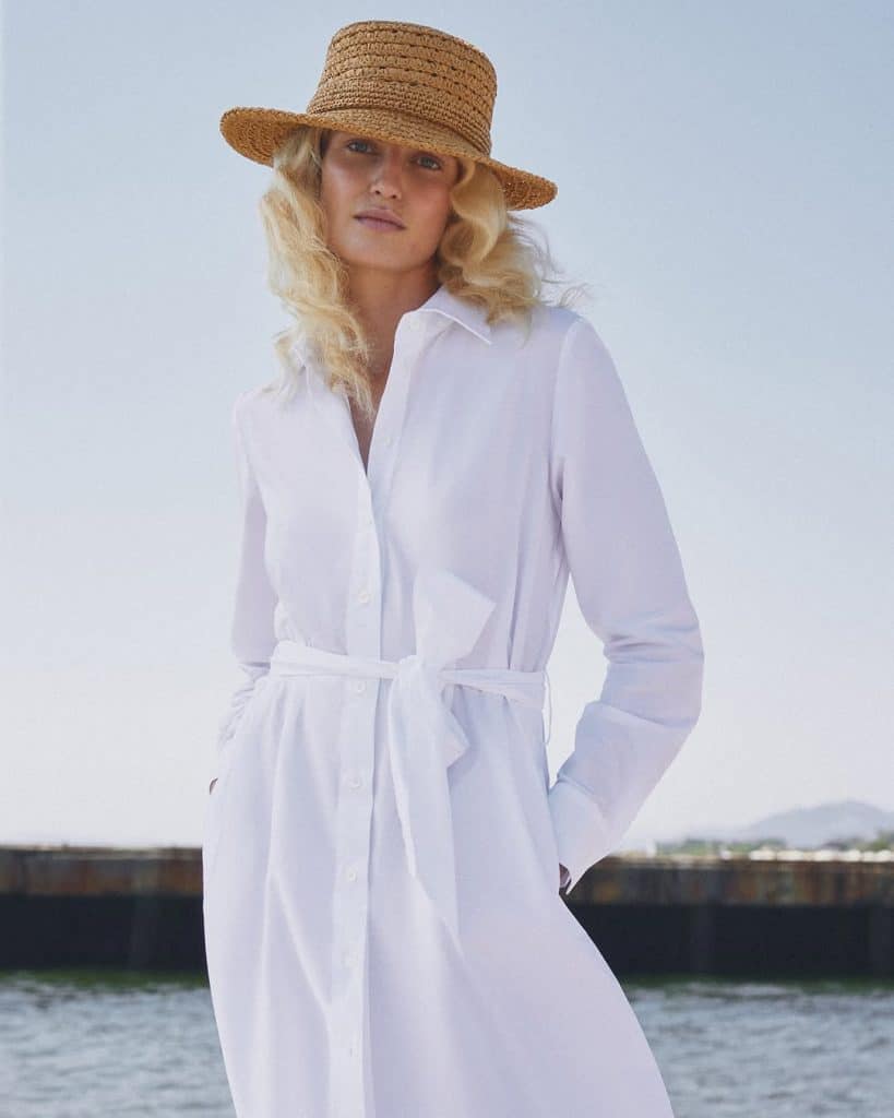 Man wearing earthy-toned, soft-structured Italian separates.