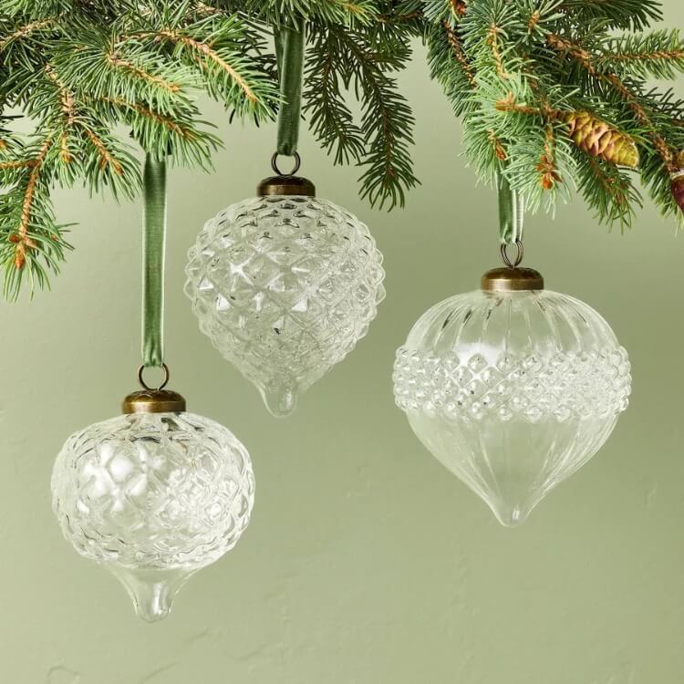 Ornate Glass Tree Ornaments