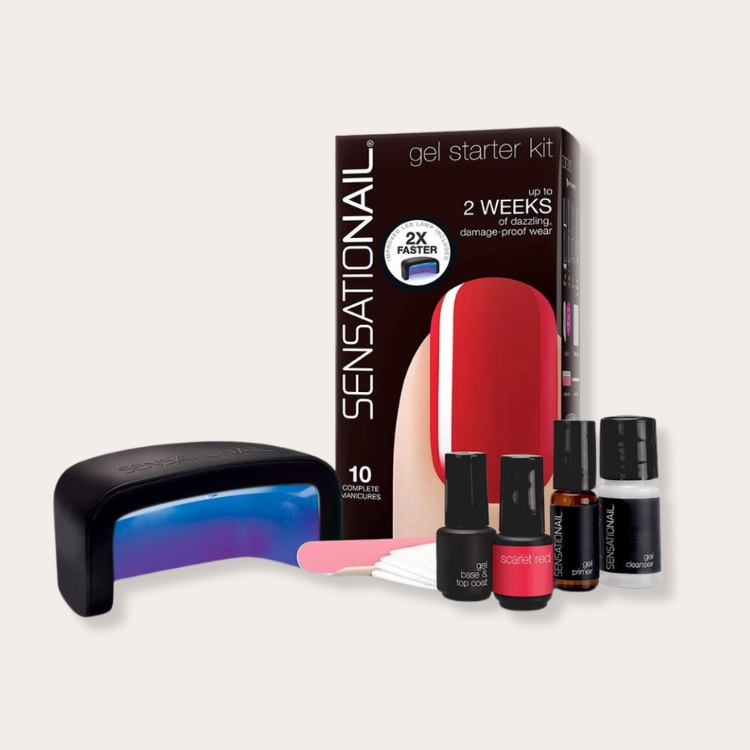 Sensationail Gel Polish Starter Kit with UV lamp.